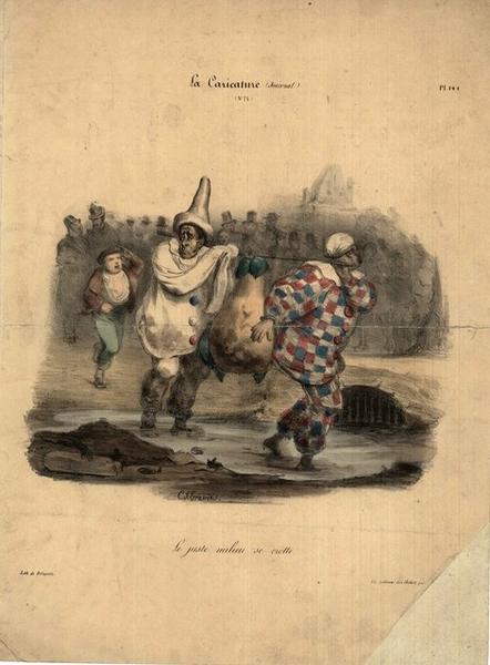 Le juste milieu se crotte ; La caricature (n° 71), Charles Joseph Travies De Villers, 2e quart 19e siècle