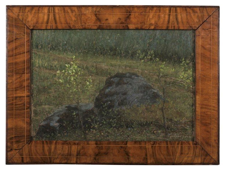 Paysage au rocher, Pierre Prins, 1900 (vers)