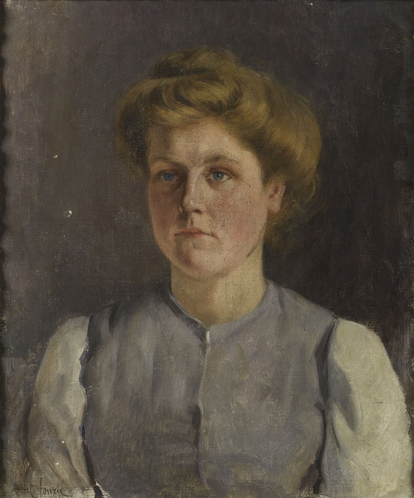 Portrait de femme au chignon, Albert Fourié