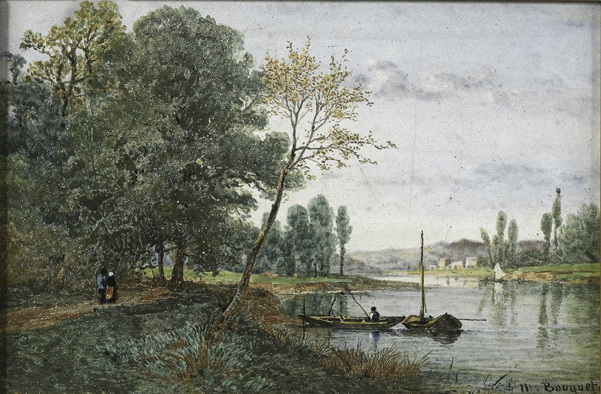 Un matin en Bretagne ; Bord de rivière, Michel Bouquet, 3e quart 19e siècle