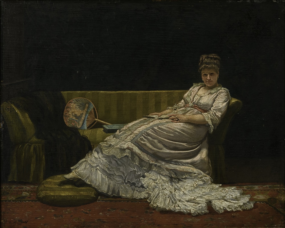 La liseuse ; Femme au divan — Louis Robin
