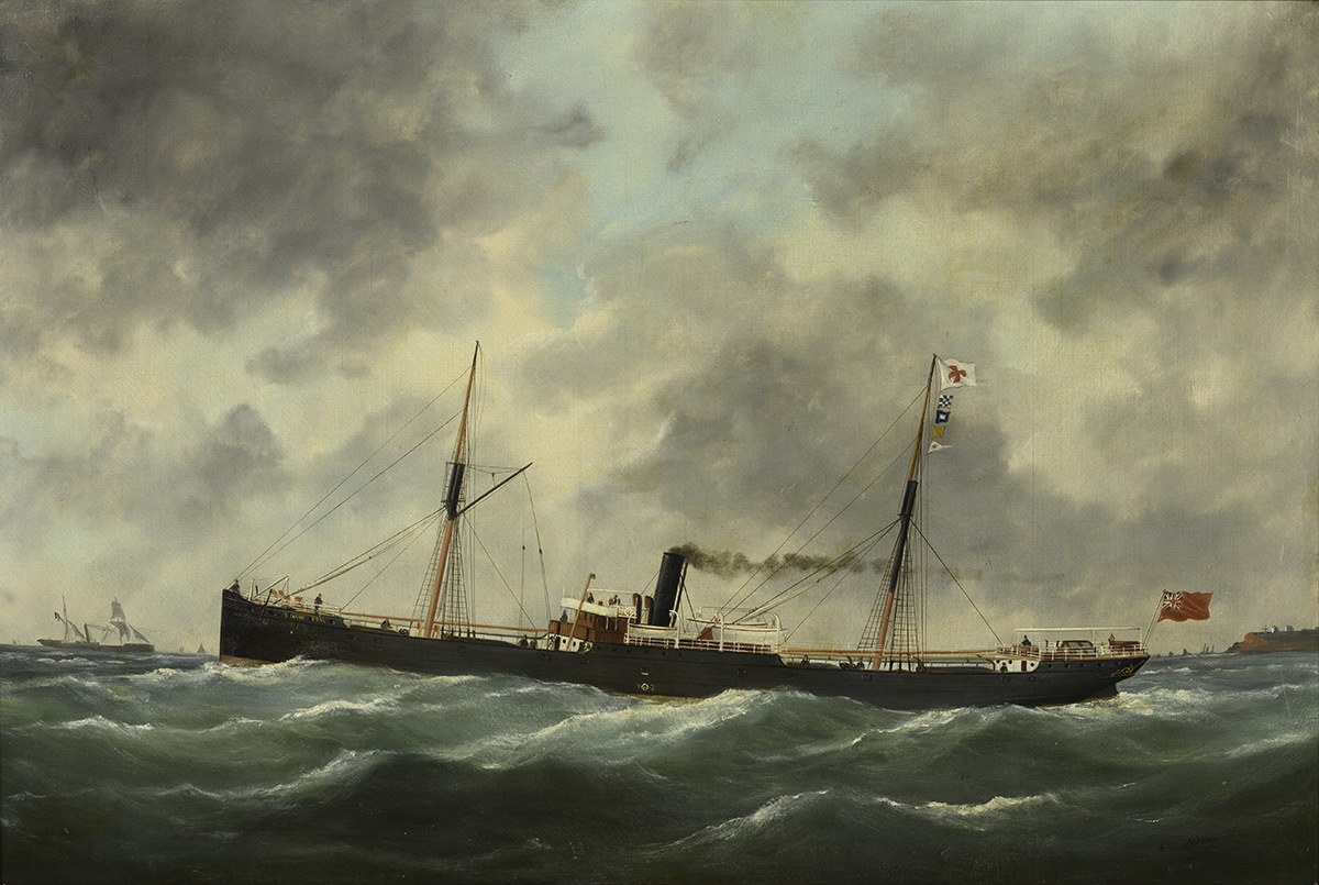 Le steamer Scaw Fell, Édouard Adam, 1900