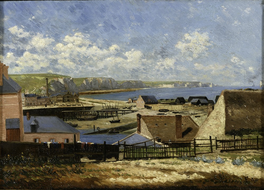 Fécamp, la rade vue de la sente aux matelots, 1870