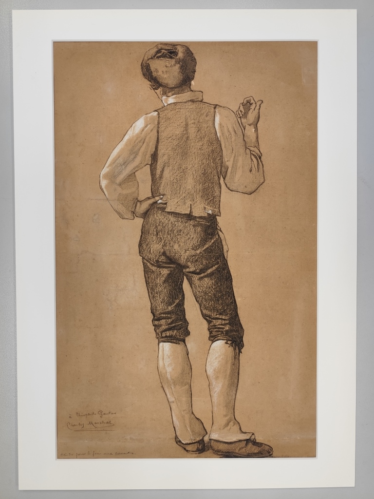 Étude pour la Foire aux Servantes de Bouxwiller ; Valet de dos (Titre d'usage), Charles-François Marchal, 1864 (vers)