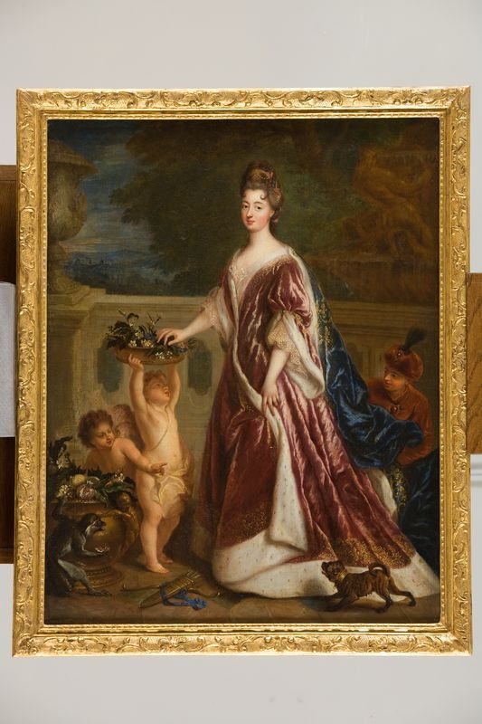 Portrait d'Anne Louise de Bourbon Condé, duchesse du Maine, ou d'Elisabeth Charlotte d'Orléans, François de Troy, 1694 (vers)