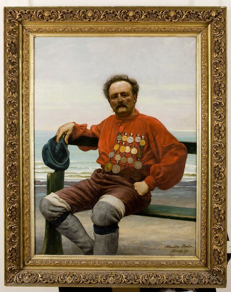 Portrait du sauveteur Onésime Frébourg, Alexandre Bertin, 1901