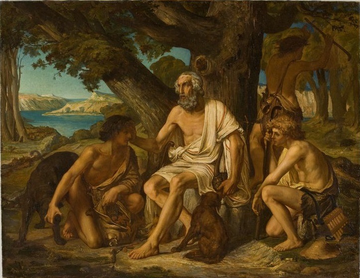 Homère dans l'île de Syros, Jean-Paul Laurens, 1864