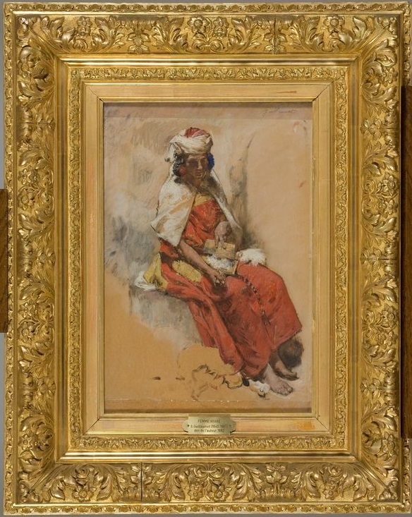 Femme de Laghouat cardant la laine, Gustave Achille Guillaumet, 1882