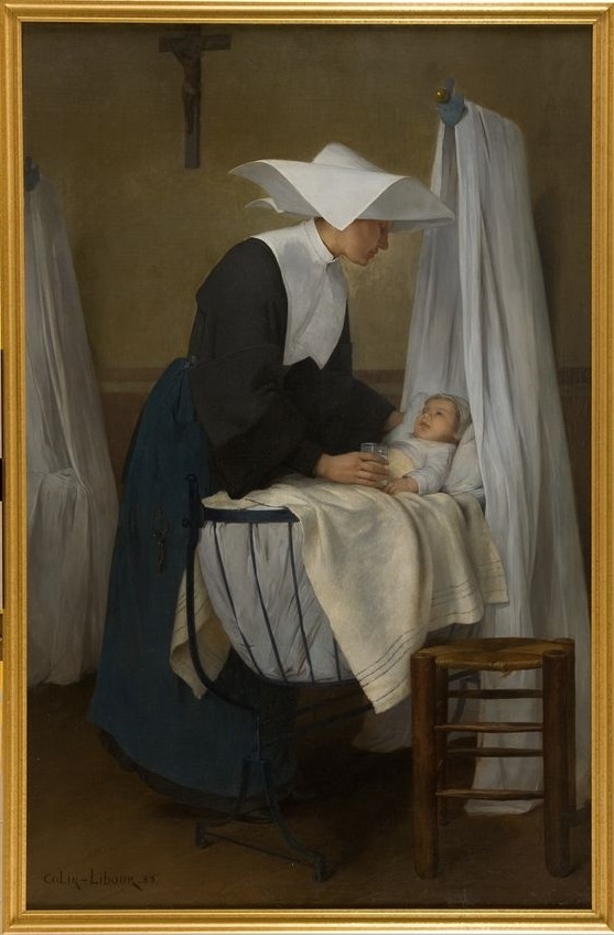 La Charité, intérieur d'une crèche — Uranie Alphonsine Colin-Libour