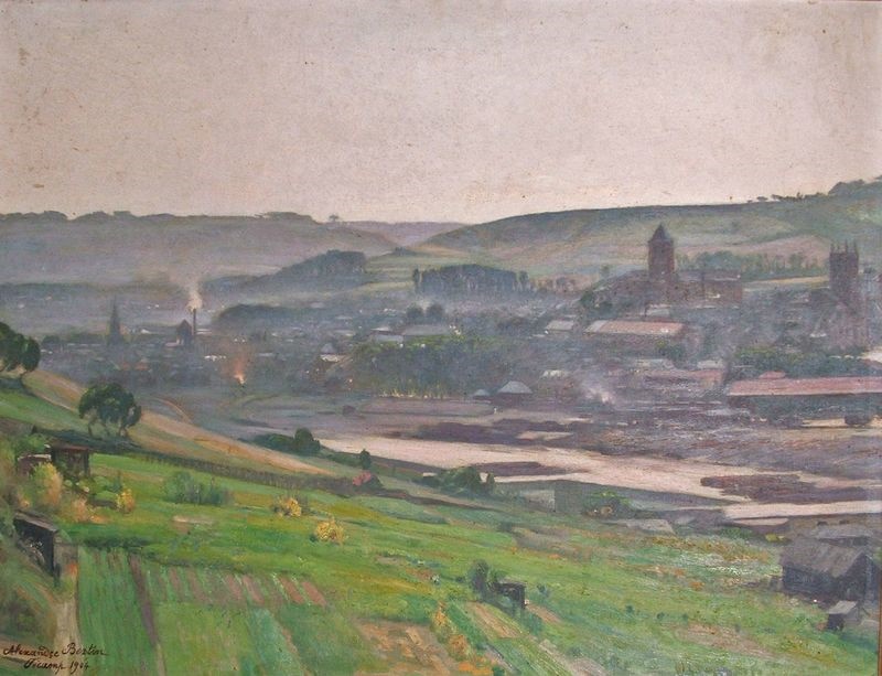Vue de Fécamp de la côte de la Vierge, Alexandre Bertin, 1904