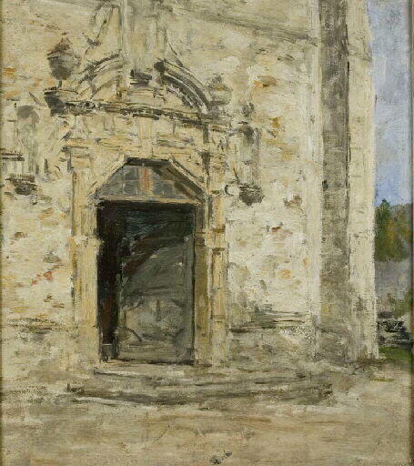 Vue des portes de l'église de Touques_0