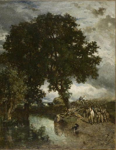 Troupeau de moutons ; Troupeau de moutons en marche aux environs de Sezanne (autre titre) ; Le Retour du troupeau (autre titre)_0