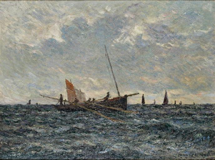 Bateau sardinier en pêche_0
