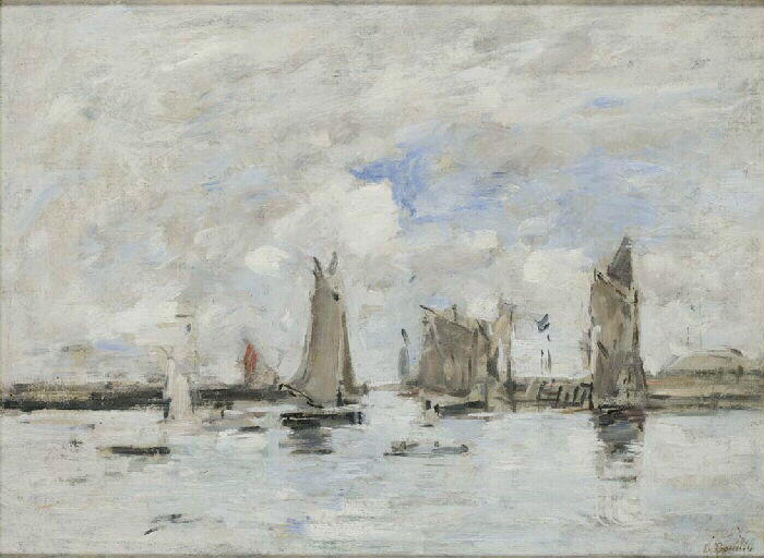 L'entrée du port de Trouville_0