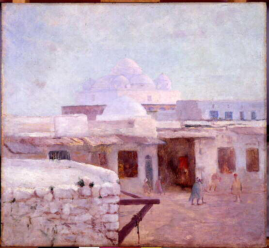 Village arabe et mosquée, Charles Cottet, 4e quart 19e siècle, 1er quart 20e siècle