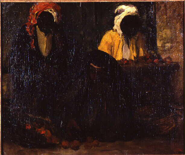 Trois personnages arabes, Charles Cottet, 4e quart 19e siècle, 1er quart 20e siècle