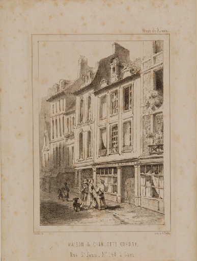 Maison de Charlotte Corday (Caen) ( 'Maison de Charlotte Corday, rue Saint-Jean, n° 148 à Caen.') — G Drouin
