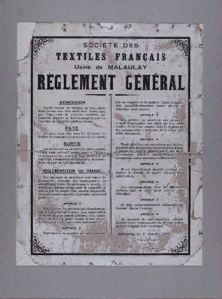 Réglement général de la Société des textiles Français (Titre inscrit)_0