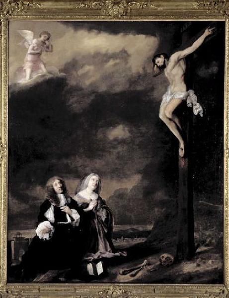 Henry Arundel et sa femme Cecily au pied de la croix_0