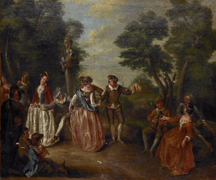 Fête champêtre ; dit aussi Fête galante dans l'esprit de Watteau, Wilhelm, 4e quart 18e siècle