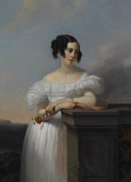 Portrait de Madame Francis Vaussard, née Elisabeth Adelaïde Cavallier, Claude Marie Dubufe, 1837