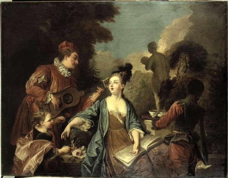 Le gouter dans le parc, Jean Raoux, 4e quart 18e siècle