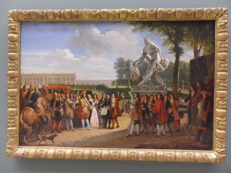 Louis XIV assistant, dans le parc de Versailles, à l'inauguration de la statue de Milon de Crotone par Puget, Anicet Charles Gabriel Lemonnier, 1819