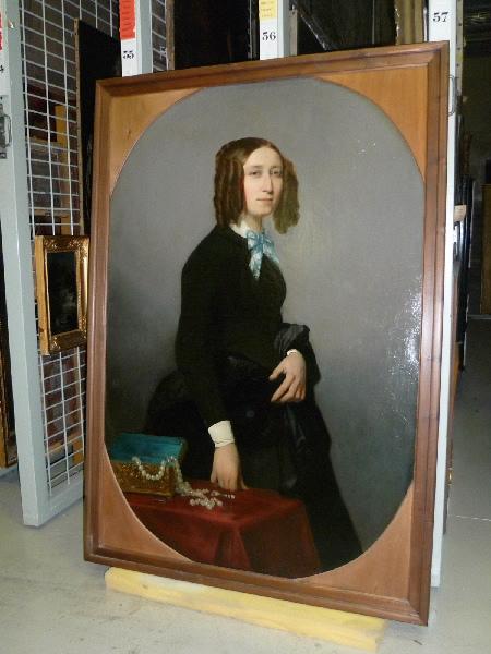 Portrait de Mme le hardelay (titre moderne) ; portrait de femme (titre récent), Charles Landelle, 1844