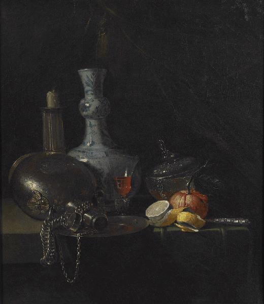Nature morte à la gourde d'argent, Willem Kalf, 1675 vers