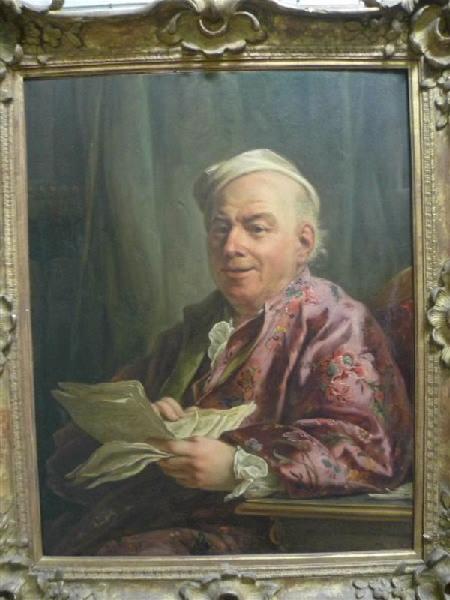 Portrait d'homme assis à sa table de travail, Jean Bernard Restout, 1777