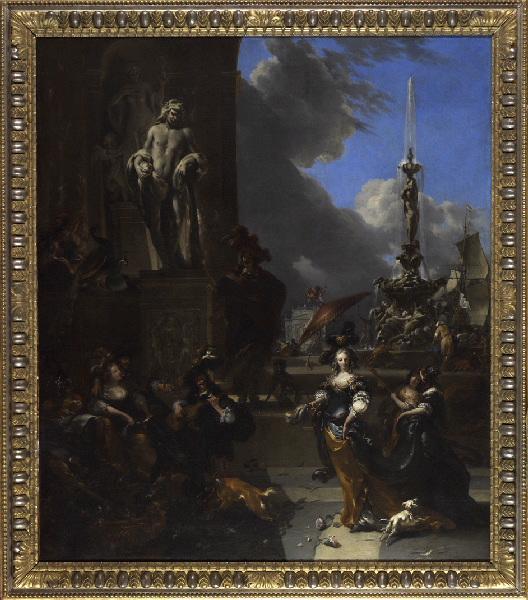 Concert sur une place publique ; Le port de Gênes (autre titre)_0