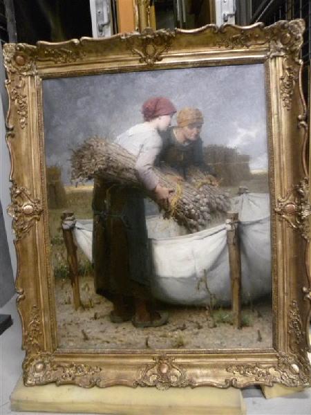 Femmes aux champs ; dit aussi, La cueillette des fleurs de pavot, Désiré François Laugee, 1882