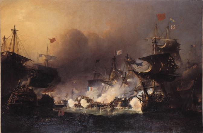 Le combat du vengeur, Antoine Léon Morel-Fatio, 1840