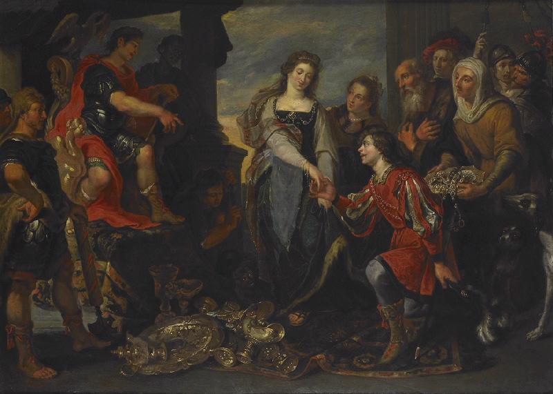 Générosité de Scipion l'africain, Pieter van Mol, 1650 avant