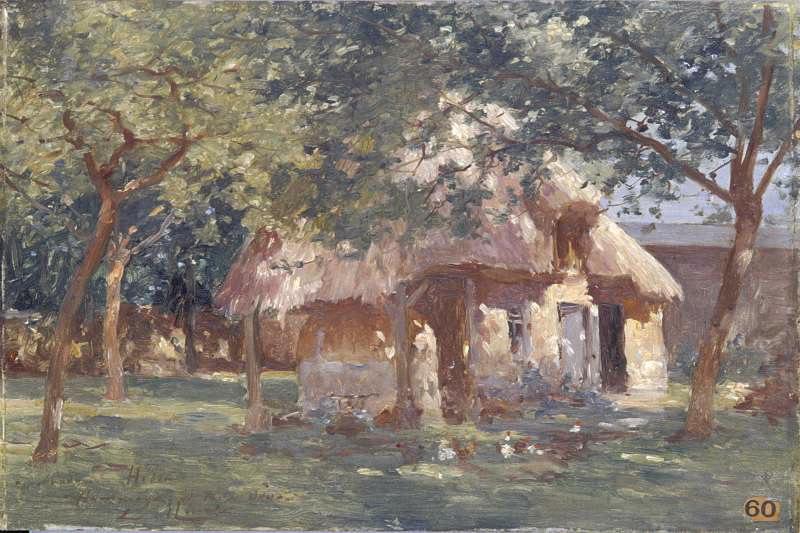 Chaumière dans un parc, Louis Emile Minet, 1907 avant