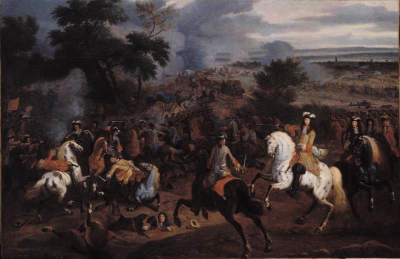 Bataille (Titre moderne) ; Bataille livrée par le grand Condé (Titre ancien), Jean-Baptiste Martin, 4e quart 17e siècle, 1ère moitié 18e siècle
