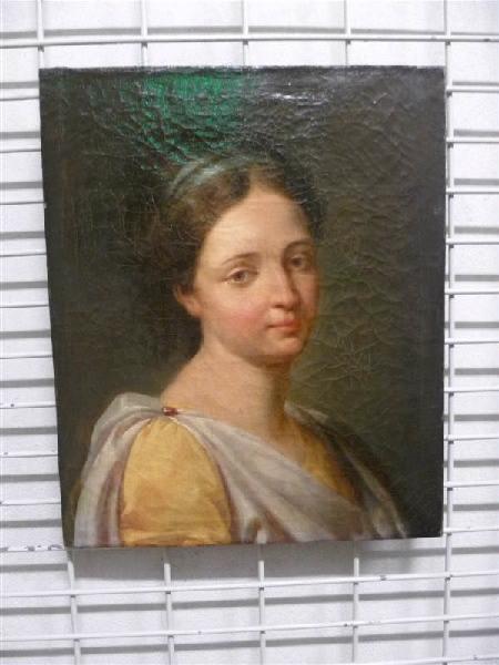 Tête de jeune femme ; étude d'expression, Jacques Antoine Beaufort, 1785 avant