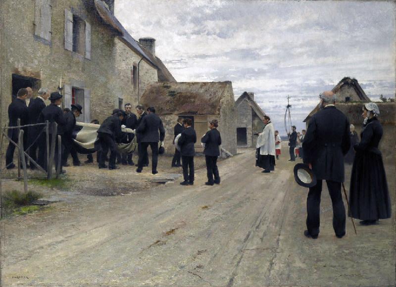 Enterrement d'un marin dans un village de la Manche_0