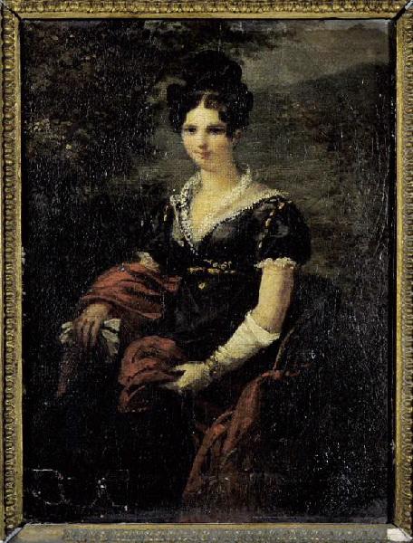 Esquisse pour le portrait de Madame de Mirbel, François Joseph Heim, 1865