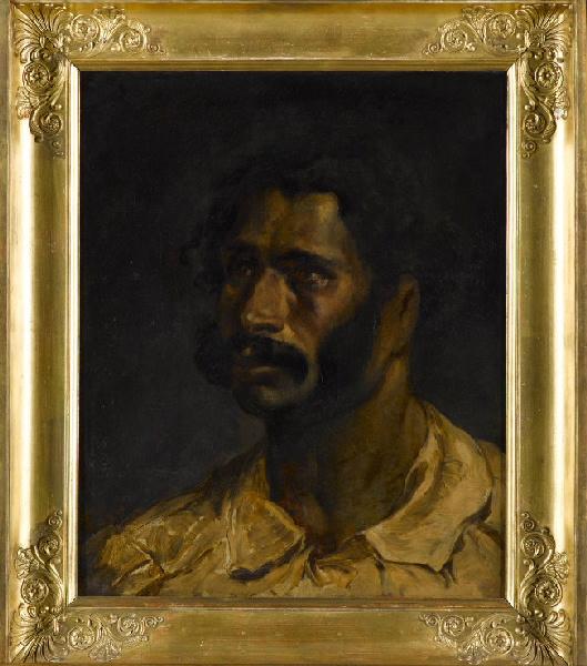 Portrait d'homme en buste, dit Le charpentier de la Méduse (titre moderne) ; Le forgeron de la Méduse (titre ancien), Théodore Géricault, 1818 vers