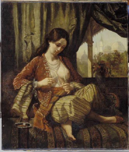 Femme orientale assise ; une femme turque (titre d'origine)_0