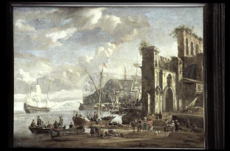 Port méridional, Abraham Storck, 2e moitié 17e siècle