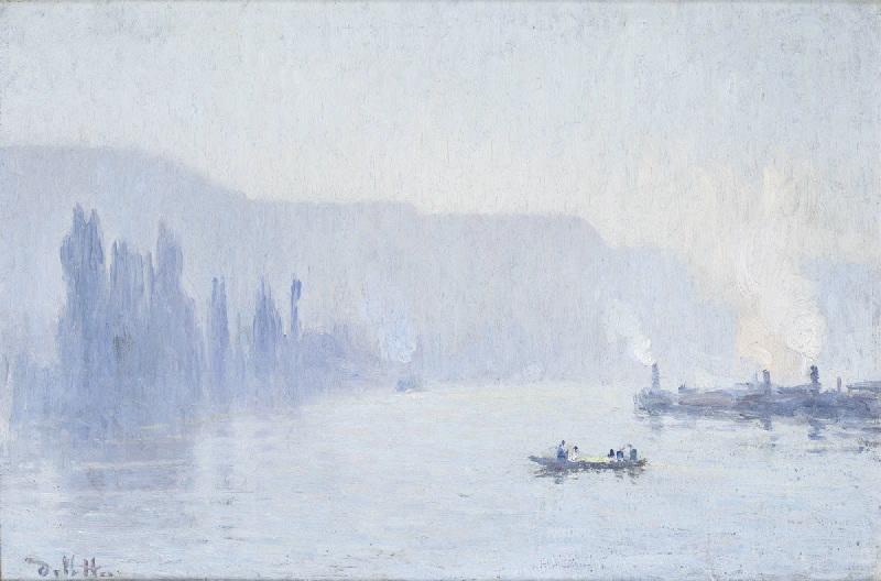 Les toueurs, brume sur la Seine, Joseph Delattre, 1909 /03 /28