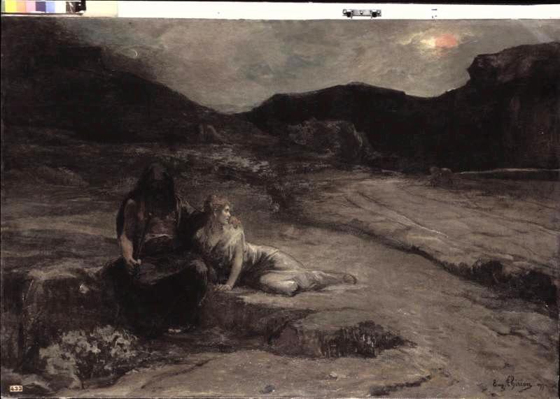 Oedipe et Antigone sur le chemin de Thèbes, Eugène Romain Thirion, 1899