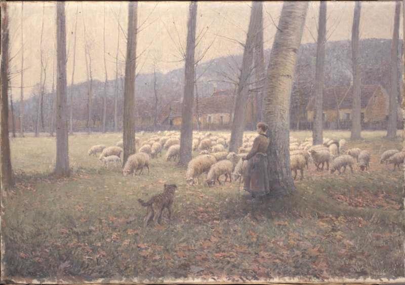 Le hameau des Vignes à Ouézy (Calvados), Jules Rame, 1896