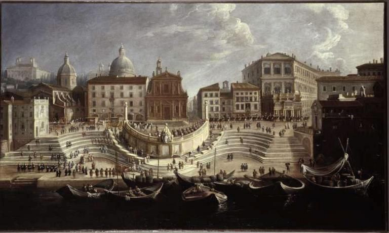 Vue du port de la Ripetta à Rome_0