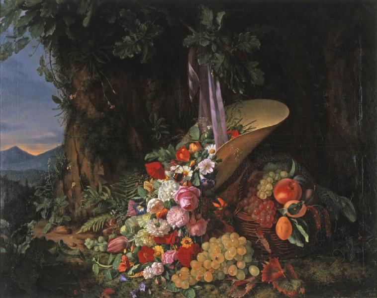 Fleurs dans un chapeau_0
