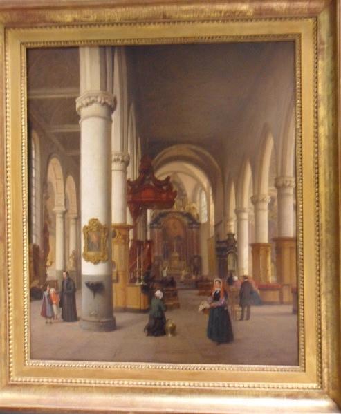 Vue de l'intérieur de Sainte-Catherine à Bruxelles, Hippolyte Victor Valentin Sebron, 1871