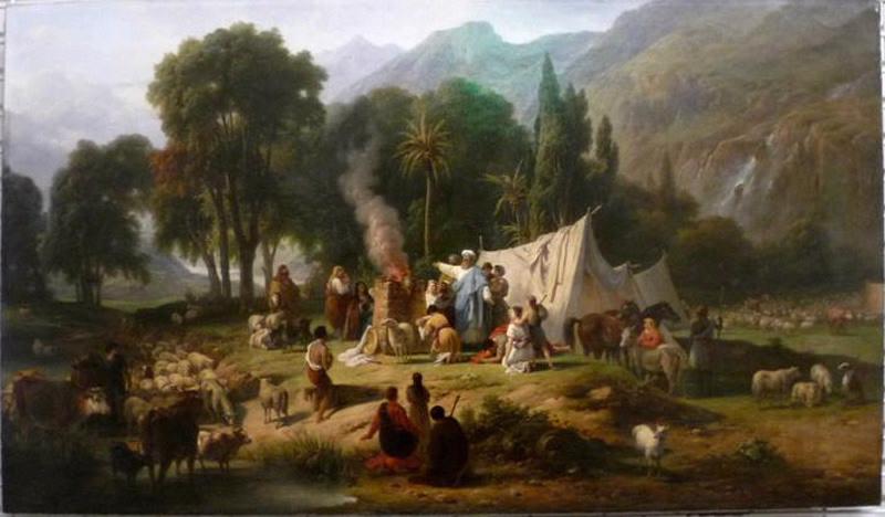 Sacrifice d'Abraham à son arrivée dans la terre de Canaan, Guillaume Frédéric Ronmy, 1853