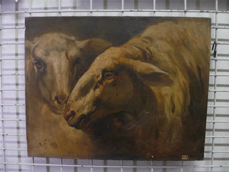 Têtes de mouton ; étude, Joseph Nicolas Robert-Fleury, 1829